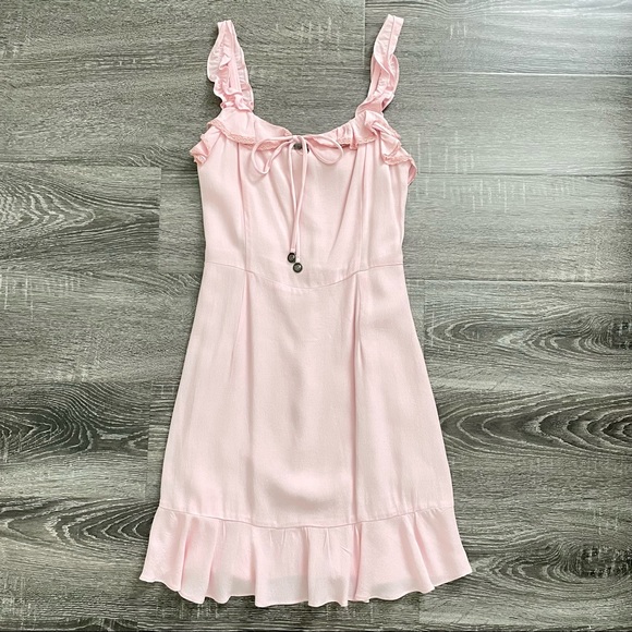 Lucy Love Dresses & Skirts - Lucy Love Mini Ruffle Dress Size XS Baby Pink